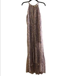 High-Low Floral Dress with Keyhole Back